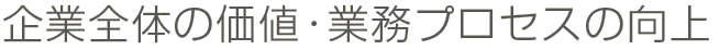 企業全体の価値・業務プロセスの向上